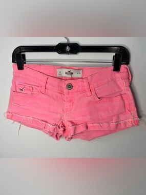 Hollister Bright Pink Denim Cutoff Shorts